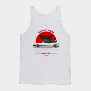 Midnight Racer White EF Hatchback JDM Tank Top